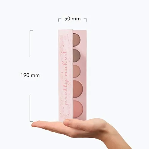 100% PURE Pretty Naked Palette (Fruit Pigmented), Everyday Makeup Palette w/ 3 Eyeshadows, Blush, Face Highlighter, Natural Makeup Look, Vegan Makeup (Soft, Neutral Tones)