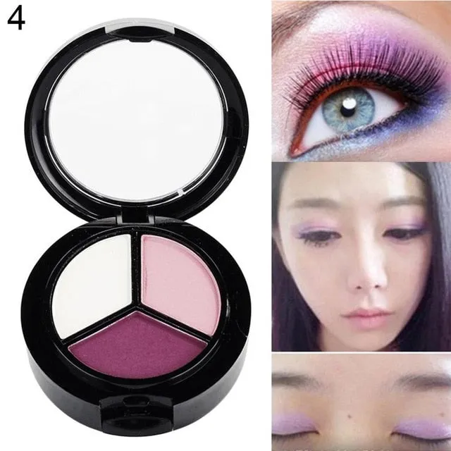 3 Colors Eyeshadow Makeup Natural Smoky Cosmetic Eye Shadow Palette Set