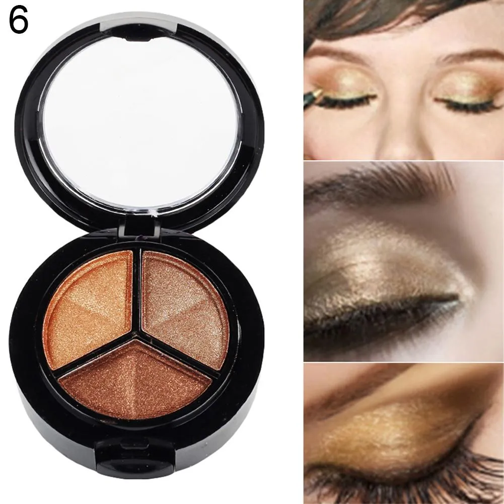 3 Colors Eyeshadow Makeup Natural Smoky Cosmetic Eye Shadow Palette Set
