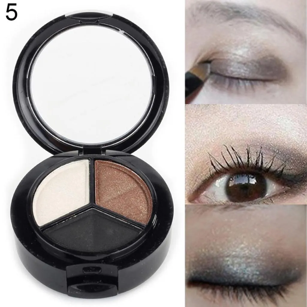3 Colors Eyeshadow Makeup Natural Smoky Cosmetic Eye Shadow Palette Set