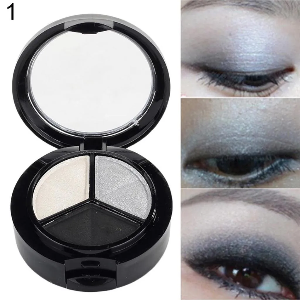 3 Colors Eyeshadow Makeup Natural Smoky Cosmetic Eye Shadow Palette Set