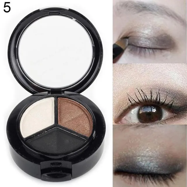 3 Colors Eyeshadow Makeup Natural Smoky Cosmetic Eye Shadow Palette Set