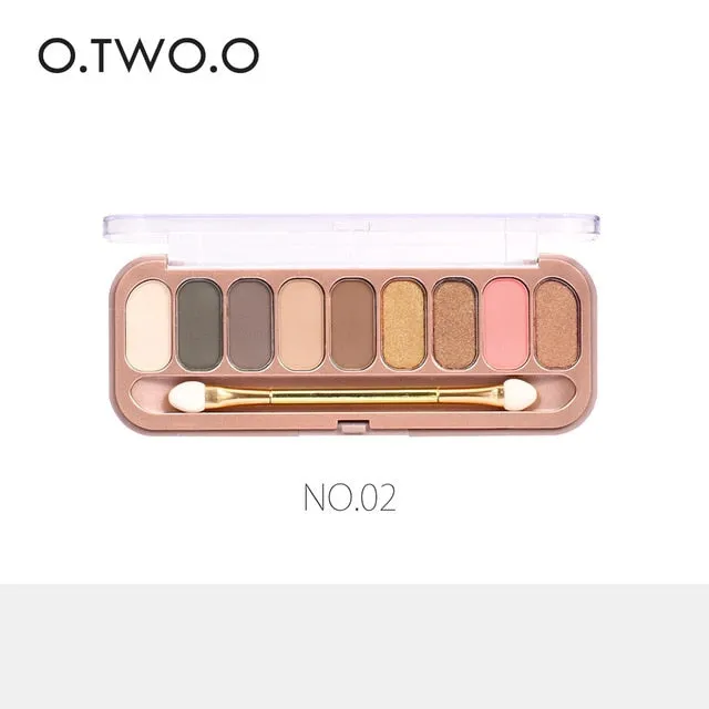 9 Colors Palette Eyeshadow With Brush Matte Makeup Long Lasting Shimmer