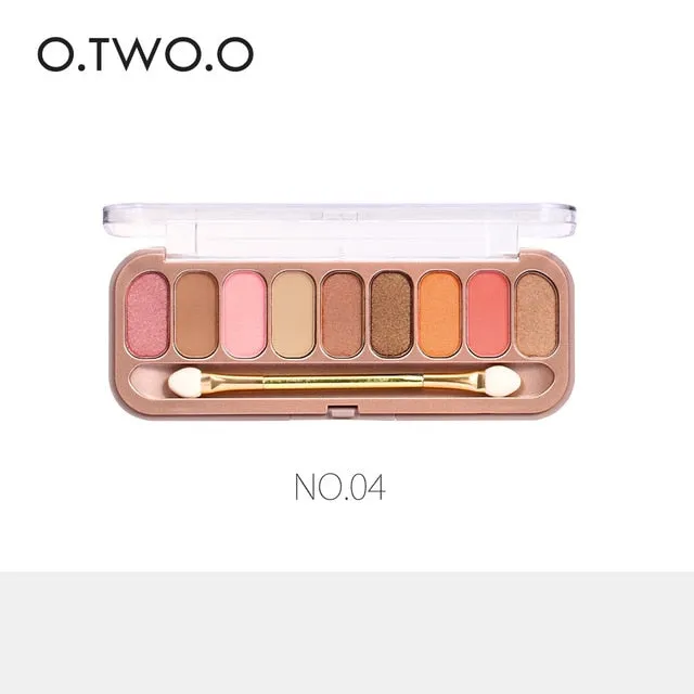 9 Colors Palette Eyeshadow With Brush Matte Makeup Long Lasting Shimmer