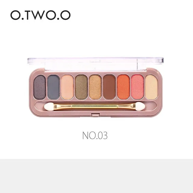 9 Colors Palette Eyeshadow With Brush Matte Makeup Long Lasting Shimmer