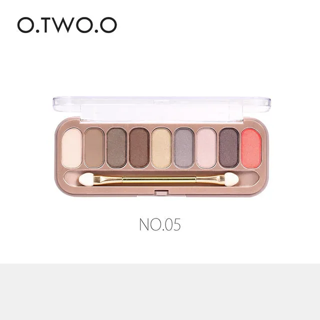9 Colors Palette Eyeshadow With Brush Matte Makeup Long Lasting Shimmer