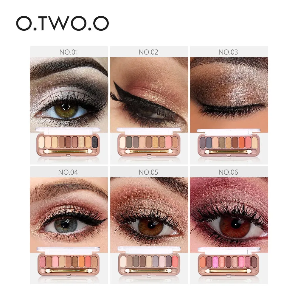 9 Colors Palette Eyeshadow With Brush Matte Makeup Long Lasting Shimmer