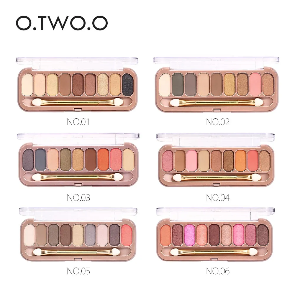 9 Colors Palette Eyeshadow With Brush Matte Makeup Long Lasting Shimmer