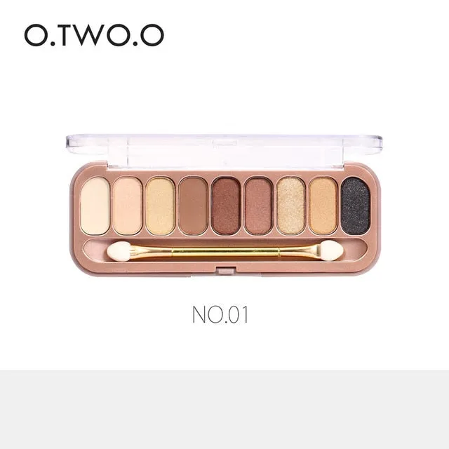 9 Colors Palette Eyeshadow With Brush Matte Makeup Long Lasting Shimmer