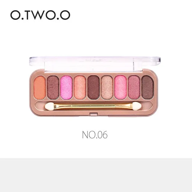 9 Colors Palette Eyeshadow With Brush Matte Makeup Long Lasting Shimmer