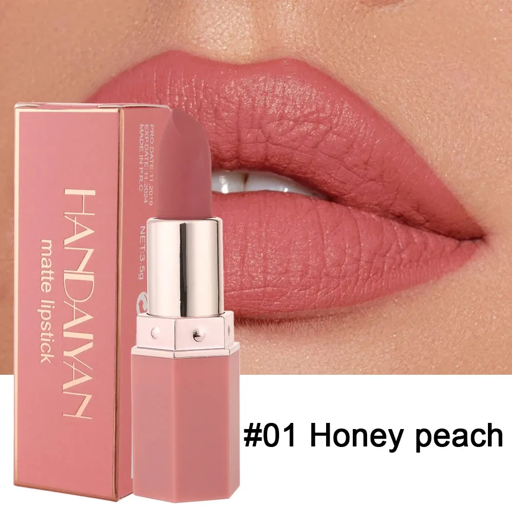 Gorgeous Matte Velvet Finish Lipstick, Non-Fading, Non-Stick Cup Long-Lasting, Smooth Matte Lip Color Waterproof Smudge-proof