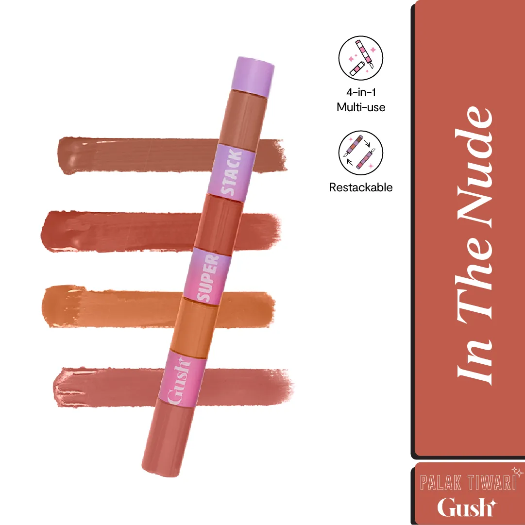 Gush Beauty Retro Glam Lip Kit - IN THE NUDE / BOLDLY BRIGHT | 8.4 ml each