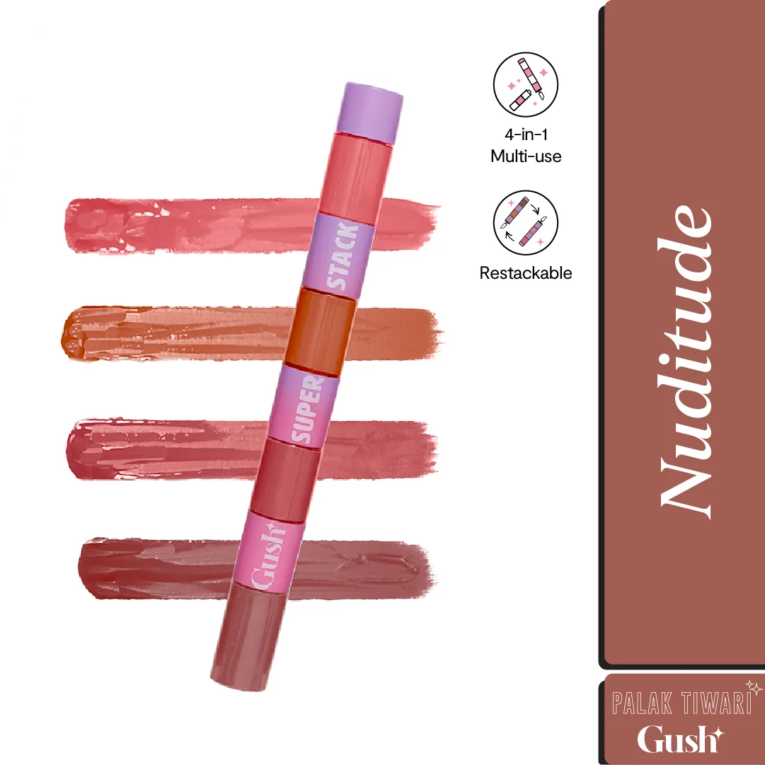 Gush Beauty Retro Glam Lip Kit - NUDITUDE / THINK PINK | 8.4 ml each