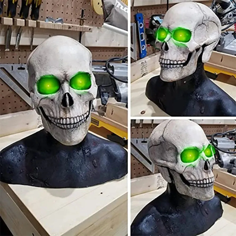 Halloween Mask Latex Mask Skull Mask Horror Decoration Full Head Skull Mask Helmet Movable Jaw Masque