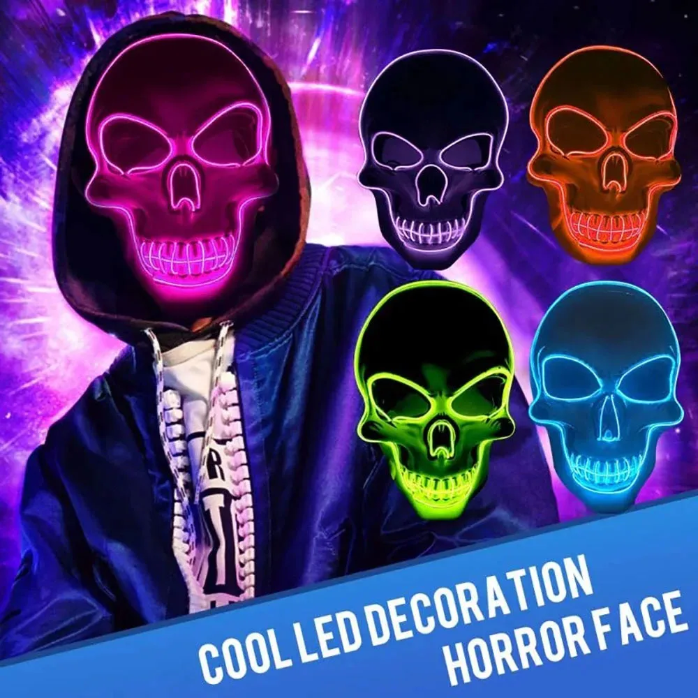 Halloween Mask Latex Mask Skull Mask Horror Decoration Full Head Skull Mask Helmet Movable Jaw Masque
