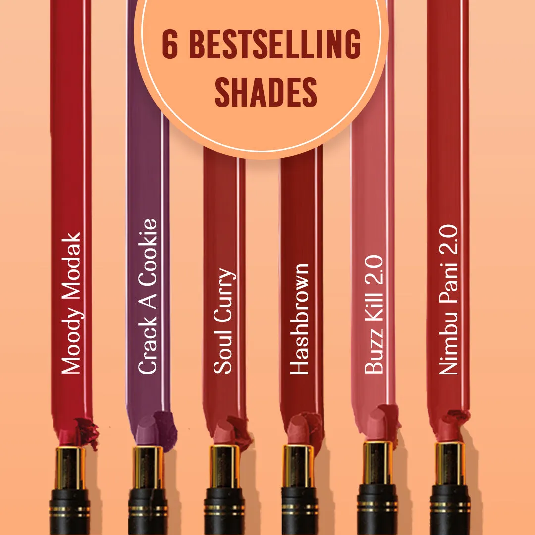 Hash Brown Full Pocket Lipstick (Brown) Soft Matte Finish