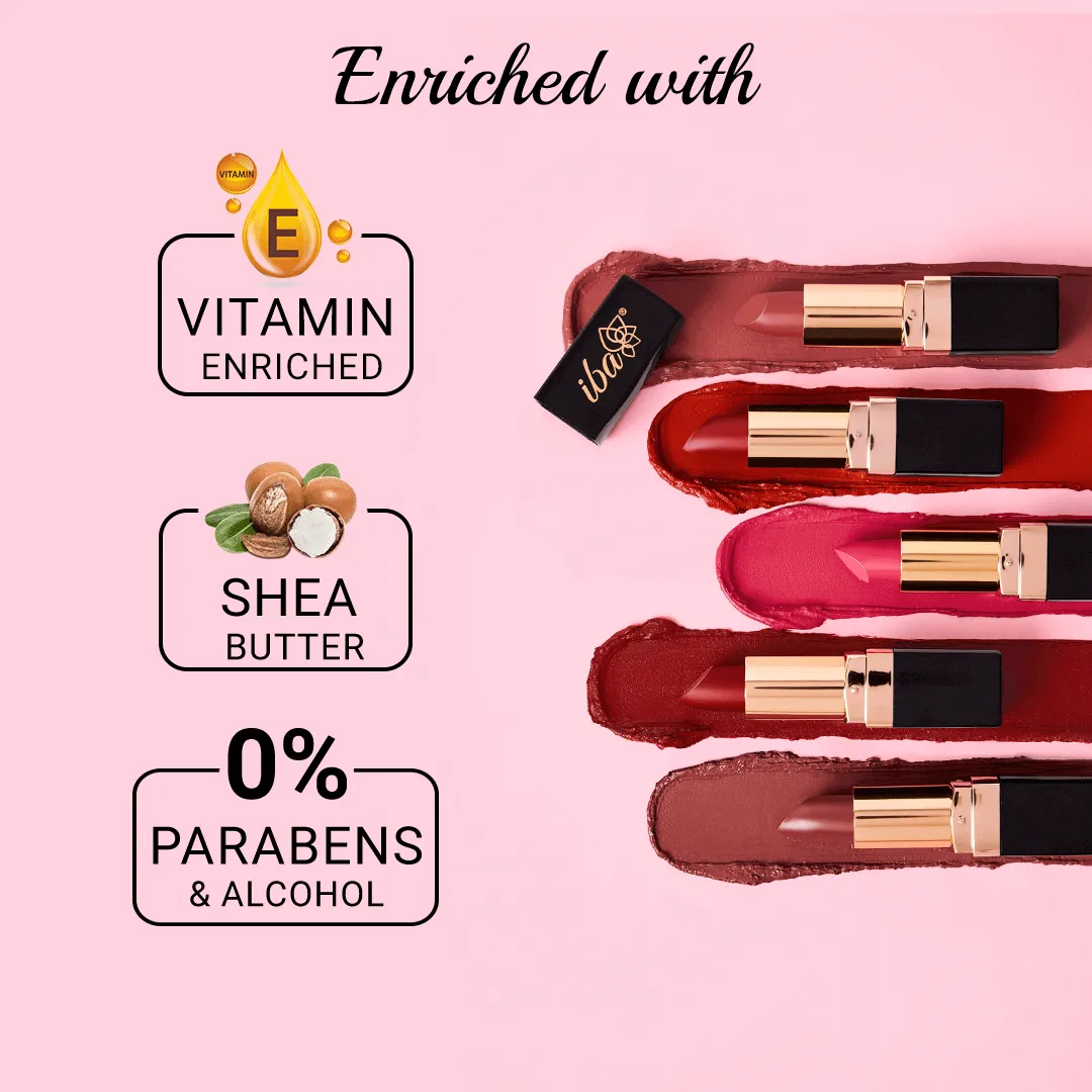 Iba Pure Lips Long Stay Matte Lipstick-M16 Rose Tan