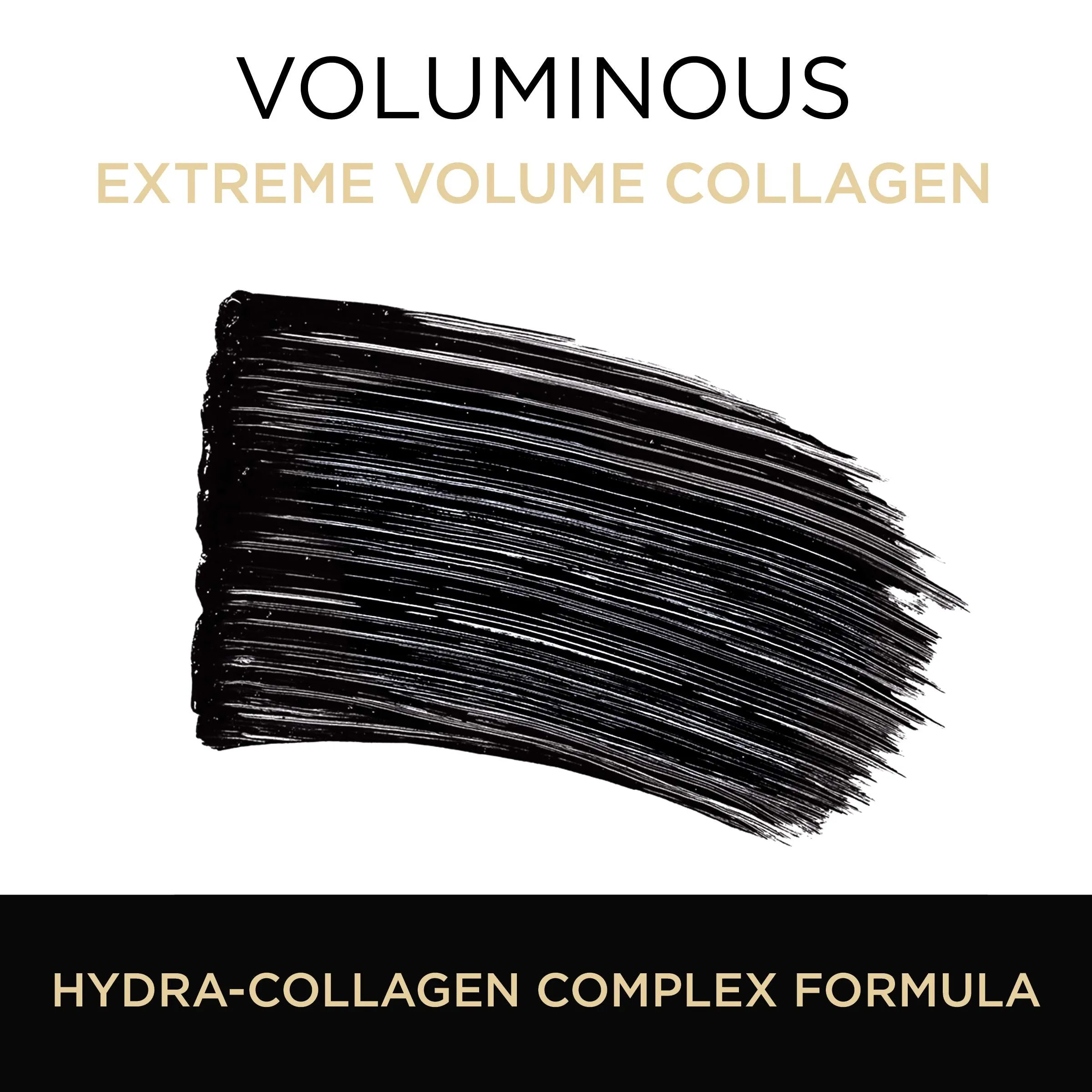 L'Oreal Paris Voluminous Extra Volume Collagen Washable Mascara, Black, 1 Tube