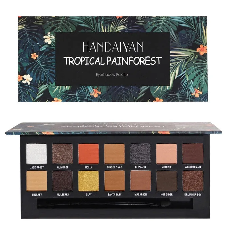 Matte Glitter Shimmer Palette Diamond Eyeshadow Palette Shimmer Smokey Eyes Brush