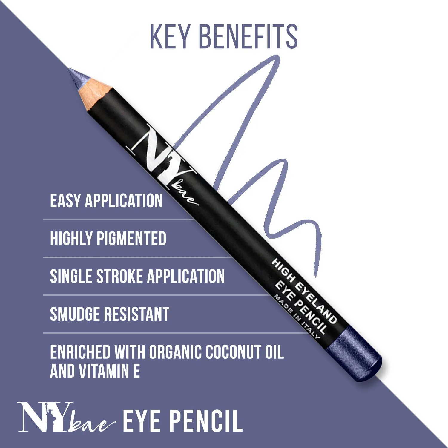 NY Bae High Eyeland - Eye Pencil, High on Blue 6 (0.8g)