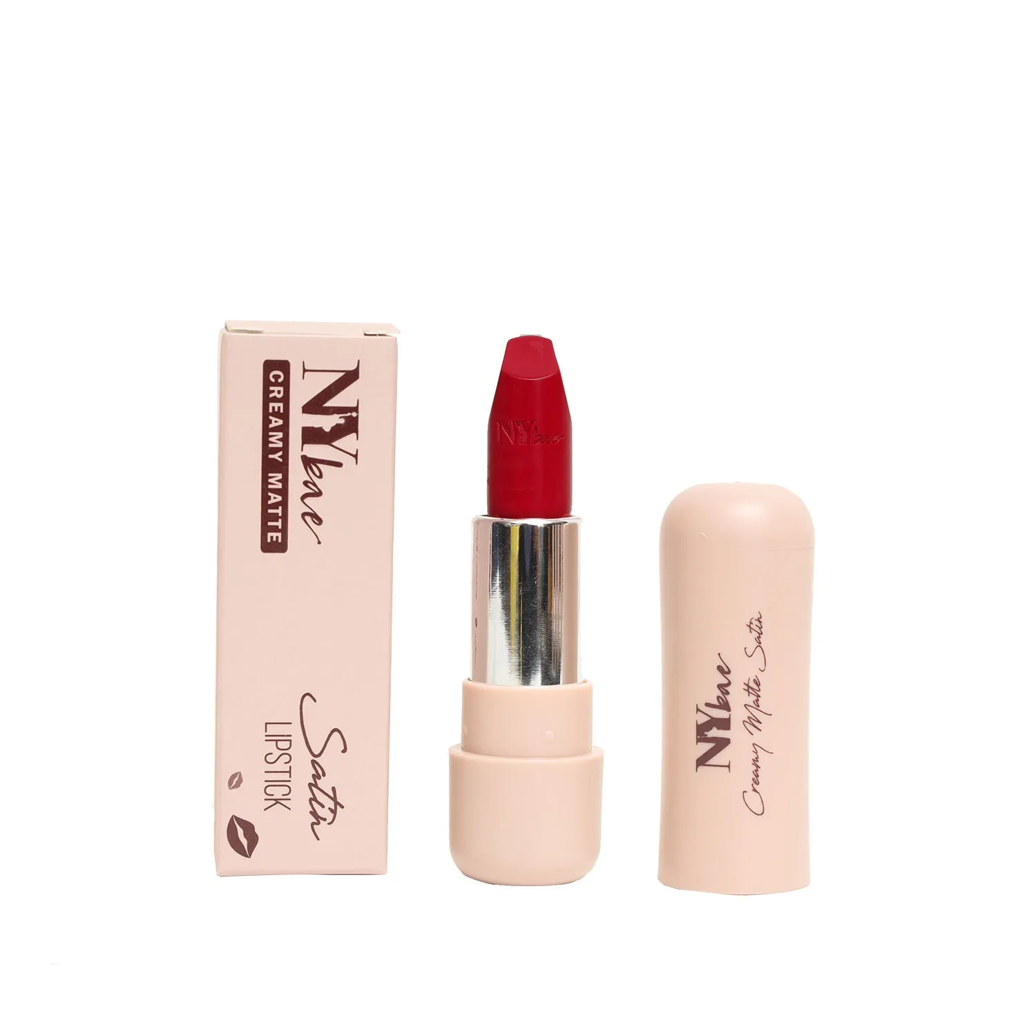 NY Bae Satin Matte Lipstick - Sacred Scarlet 14 | Red | Creamy Satin Finish | High Shine Colour | Hydrating | Long-Lasting | Weightless