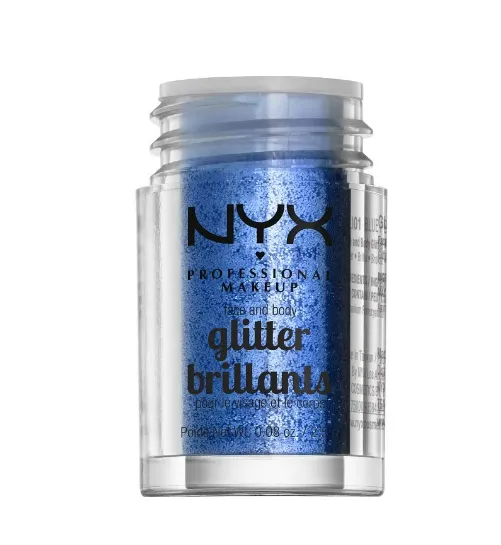 NYX PROFESSIONAL MAKEUP Face & Body Glitter, Blue