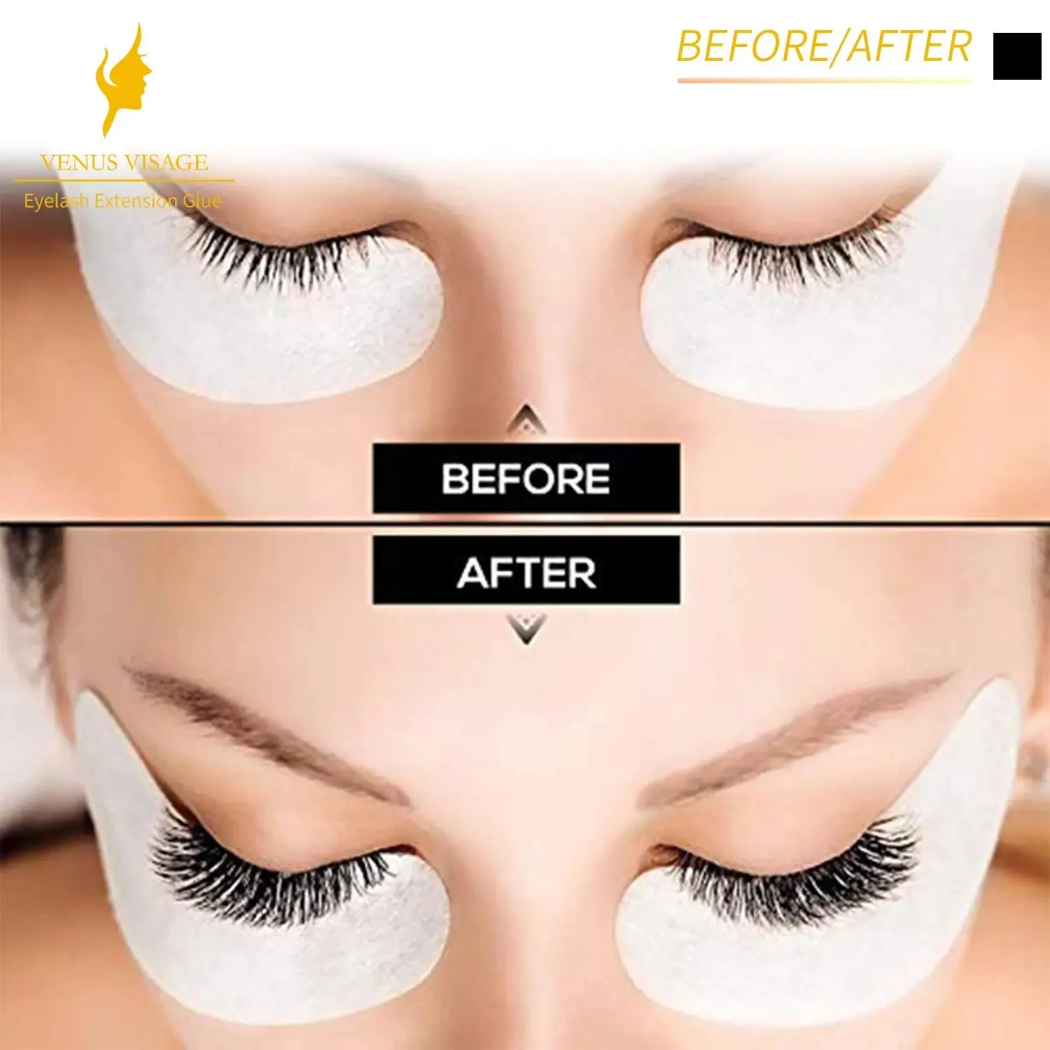 VENUS VISAGE Eyelash Glue for Professional Lash Extensions - Extra Strong Lash Glue 5ml - 1-2 Sec Dry Time & 6-7 Weeks Bonding - Extra Black Lash Adhesive - Latex Free Lash Adhesive(5ml)